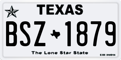 TX license plate BSZ1879