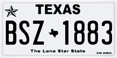 TX license plate BSZ1883