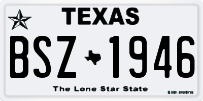 TX license plate BSZ1946