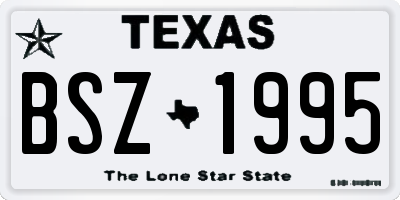 TX license plate BSZ1995