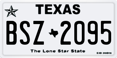 TX license plate BSZ2095