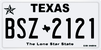 TX license plate BSZ2121