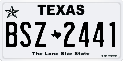 TX license plate BSZ2441