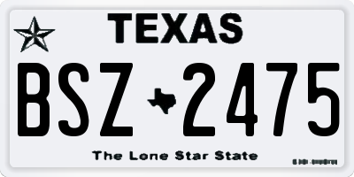 TX license plate BSZ2475