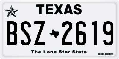 TX license plate BSZ2619