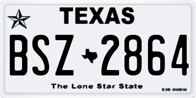 TX license plate BSZ2864