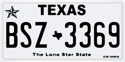 TX license plate BSZ3369