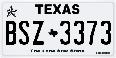 TX license plate BSZ3373