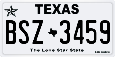 TX license plate BSZ3459