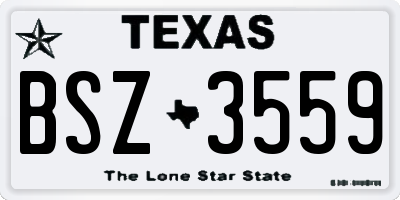 TX license plate BSZ3559