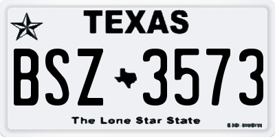 TX license plate BSZ3573