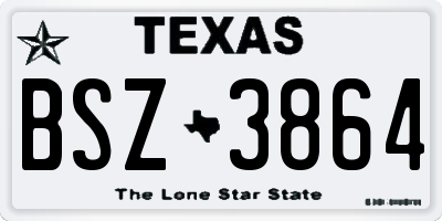 TX license plate BSZ3864