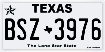 TX license plate BSZ3976