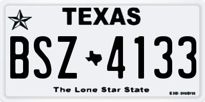 TX license plate BSZ4133