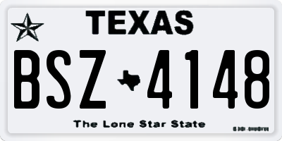 TX license plate BSZ4148