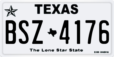 TX license plate BSZ4176