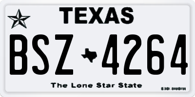 TX license plate BSZ4264