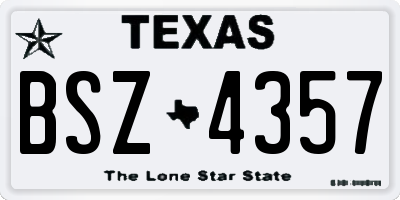 TX license plate BSZ4357