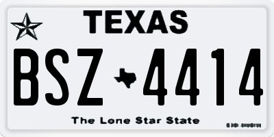 TX license plate BSZ4414