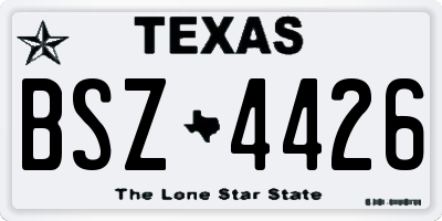 TX license plate BSZ4426