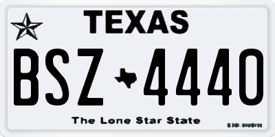 TX license plate BSZ4440