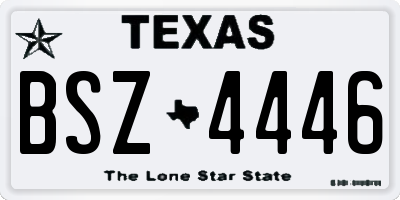 TX license plate BSZ4446