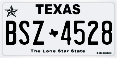 TX license plate BSZ4528