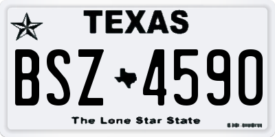 TX license plate BSZ4590