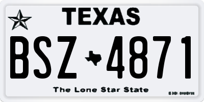 TX license plate BSZ4871