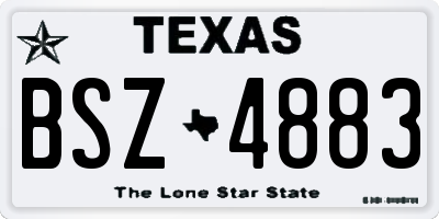 TX license plate BSZ4883
