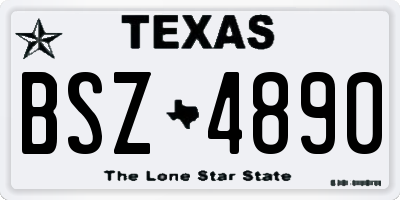 TX license plate BSZ4890
