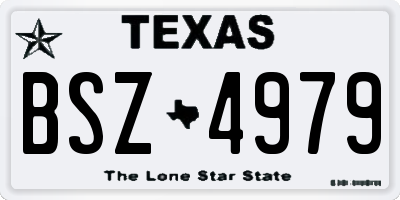 TX license plate BSZ4979