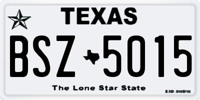 TX license plate BSZ5015