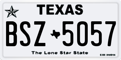 TX license plate BSZ5057