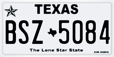 TX license plate BSZ5084
