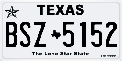 TX license plate BSZ5152