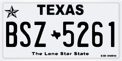TX license plate BSZ5261