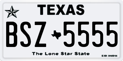 TX license plate BSZ5555