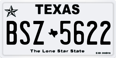 TX license plate BSZ5622