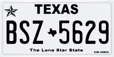 TX license plate BSZ5629
