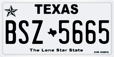TX license plate BSZ5665