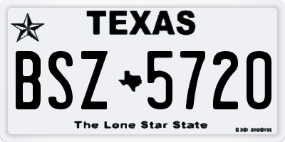 TX license plate BSZ5720