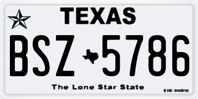 TX license plate BSZ5786