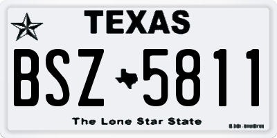 TX license plate BSZ5811