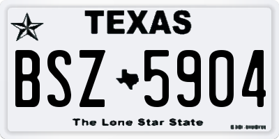TX license plate BSZ5904