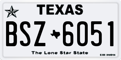 TX license plate BSZ6051