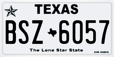 TX license plate BSZ6057