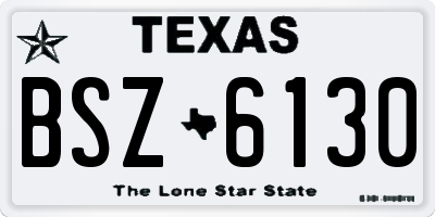 TX license plate BSZ6130