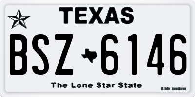 TX license plate BSZ6146