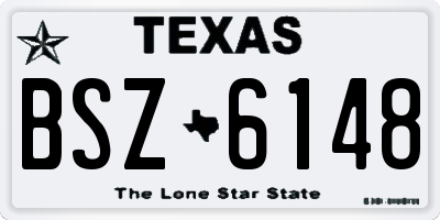 TX license plate BSZ6148